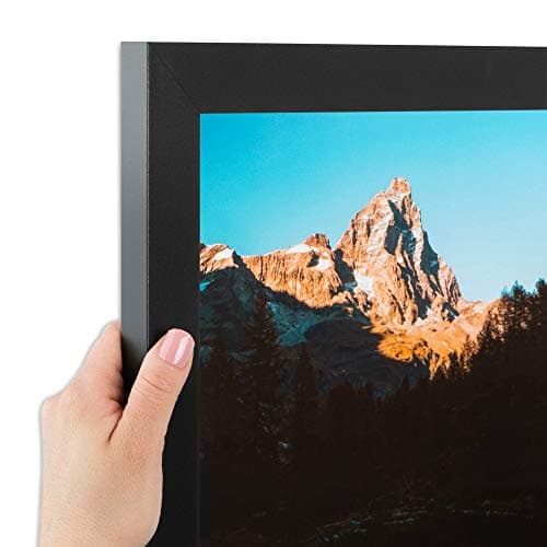 ArtToFrames 24x30 Inch Black Picture Frame, This 1.25 Custom Poster Frame  is Satin Black, for Your Art or Photos, WOMFRBW26079-24x30